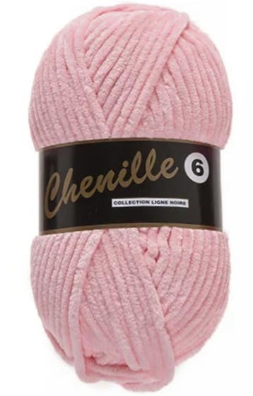 Lammy Yarns Chenille 6 - 712 Lichtroze - Fluweelzacht Gare, Ophalen of Verzenden, Nieuw