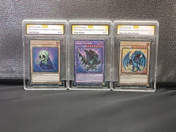 Konami - 3 Card - Yu-Gi-Oh! - Blue-Eyes White Dragon & Skull, Nieuw