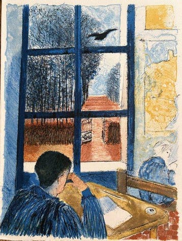 Bardone Guy (1927 - 2015) - Un peu de lecture, Antiek en Kunst