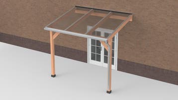 Douglas terrasoverkapping | Polycarbonaat | Helder |, Nieuw