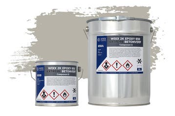 Wixx 2K Epoxy 650 Extreme Betoncoating RAL 7044 | Zijdegrijs, Verzenden, Nieuw, Verf, Grijs