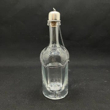 Fles - Glas, 925 zilver