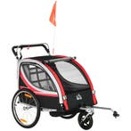TRUUSK 2-in-1 Kinderfietsaanhanger - Met Vering - Mesh-deur, Verzenden, Nieuw