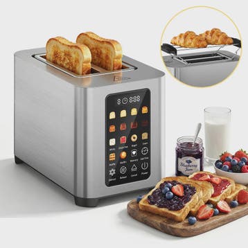 Patbrela Slimme Broodrooster met Broodrek - 2 Slices, Touchs, Verzenden, Nieuw
