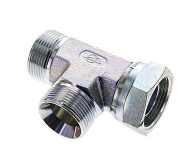 T-koppeling G1 Buitendraad x Binnendraad Staal Hydrauliek, Verzenden, Nieuw