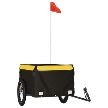 Fietskar zwart/geel | Tweedekansje | OP=OP, Fietsen en Brommers, Fietsaccessoires | Aanhangers en Karren, Bagagekar, Nieuw, Ophalen of Verzenden