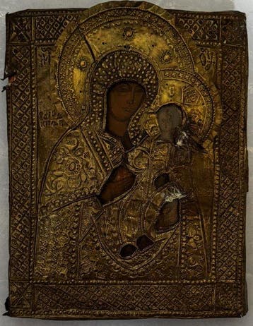 Icoon - Moeder Gods van Smolensk - Hout
