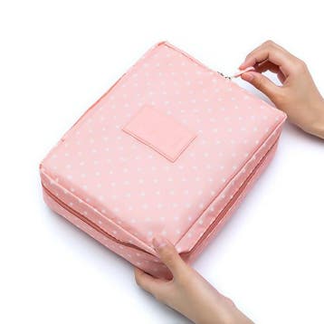 Toilettas Roze Stippel, Verzenden, Nieuw