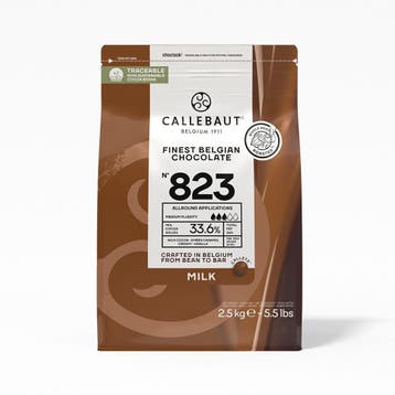Callebaut - 823 Melkchocolate callets 35,1%, Ophalen of Verzenden, Nieuw, Taarten of Cupcakes, Overige typen