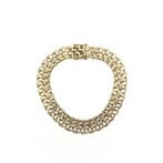 Gouden dubbele Prince of Wales schakelarmband, Ophalen of Verzenden, Gebruikt, Overige kleuren, Goud