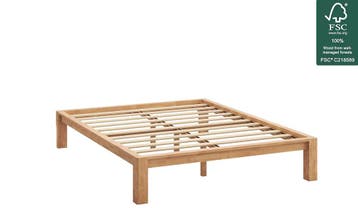 Houten bed - Massief houten balkenbed - Massief houten bed -, Verzenden, Zo goed als nieuw