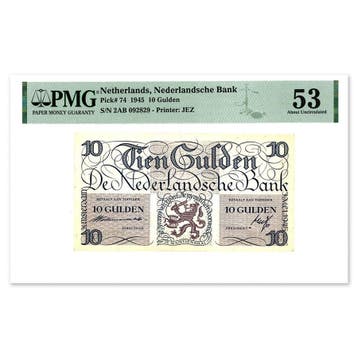 10 Gulden Lieftinck 1945 PMG 53, Verzenden