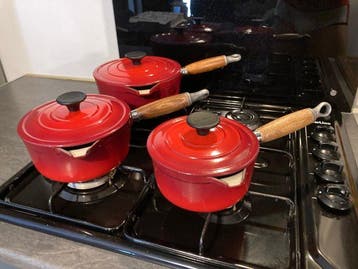 Le Creuset - Braadpan (3) - Cousances - bron, Emaille - nr.