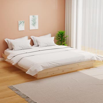 vidaXL Bedframe massief hout 180x200 cm, Eenpersoons, Bruin, Verzenden, Nieuw