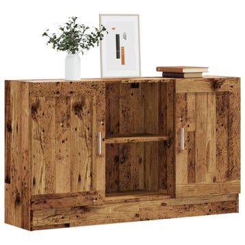 vidaXL Dressoir 120x30,5x70 cm bewerkt hout oud houtkleurig, Verzenden, Nieuw, Overige houtsoorten, Minder dan 50 cm