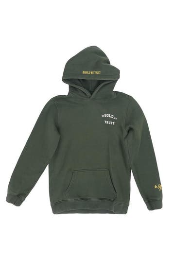 In Gold We Trust Hoodie Jongens in maat 164 Groen, Verzenden, Zo goed als nieuw, In Gold We Trust, Jongen of Meisje