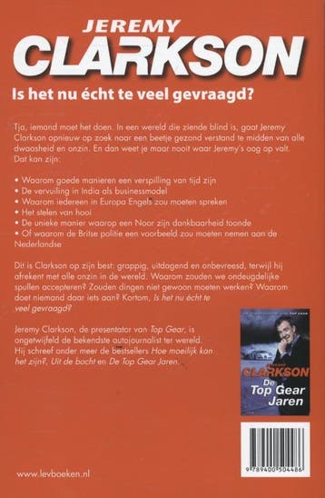 Is het nu écht te veel gevraagd? 9789400504486, Verzenden, Gelezen, Jeremy Clarkson