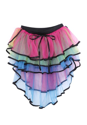 KIMU® Tutu Rokje Regenboog High Low XS S en 140 146 152 158, Ophalen of Verzenden, Nieuw, Carnaval