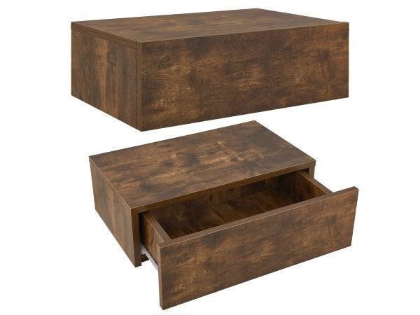 Veiling - Zwevend Nachtkastje - Houtkleur - Incl. Lade - Set, Huis en Inrichting, Slaapkamer | Nachtkastjes