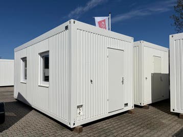 Kantoorunit - 6 x 3 mtr - 2 zijramen links - keuken en koelk, Ophalen of Verzenden