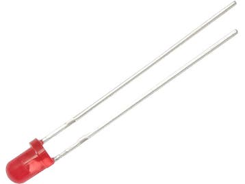 LED Diode - 3mm - Mat rood - Per stuk, Ophalen of Verzenden, Nieuw, Overige typen