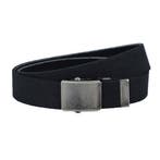Landley Canvas Riem Schuifgesp Koppelriem - Zwart - 105, Verzenden, Zwart, Nieuw, 3 tot 5 cm