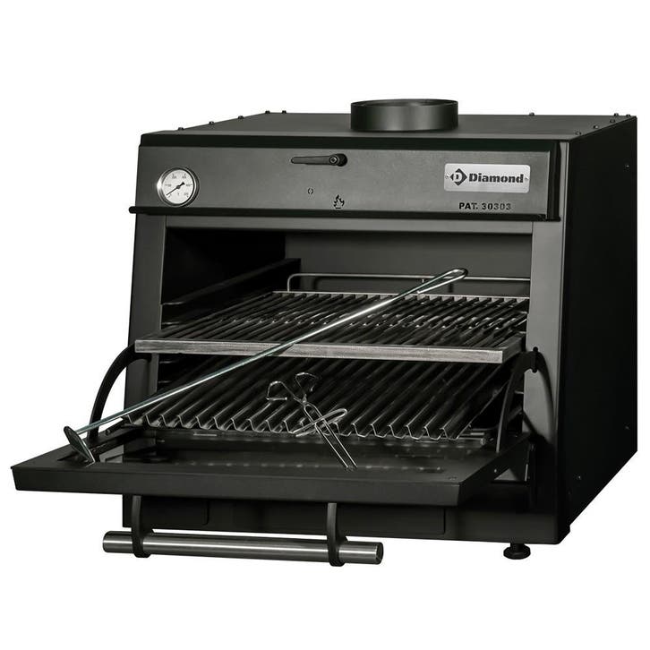 Houtskooloven-BBQ, GN 1/1 (60 Kg/h)/Zwart, Zakelijke goederen, Horeca | Keukenapparatuur, Verzenden