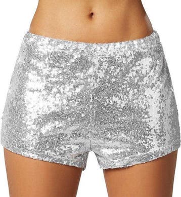 2dekans | Dressforfun Pailletten-short zilver L -, Kleding | Dames, Dressforfun, Ophalen of Verzenden, Zo goed als nieuw