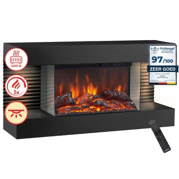 Elektrische haard LIZ - Elektrische wandhaard met verwarming, Huis en Inrichting, Kachels, Verzenden, Nieuw