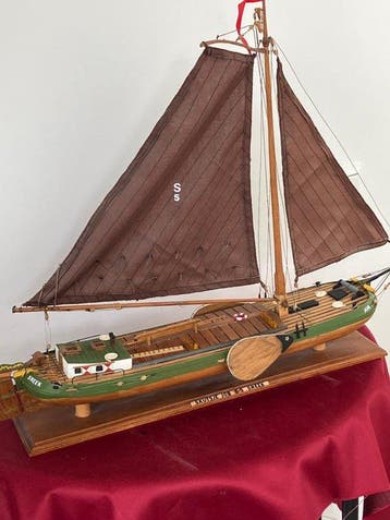 Maritieme objecten - skutje, tjalk - Hout, Katoen- Job S-5