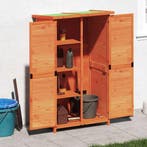 vidaXL Tuinschuur 83x57x140 cm massief grenenhout bruin, Tuin en Terras, Tuinhuizen, Verzenden, Nieuw