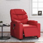 vidaXL Massagestoel verstelbaar elektrisch kunstleer rood, Huis en Inrichting, Fauteuils, Verzenden, Nieuw