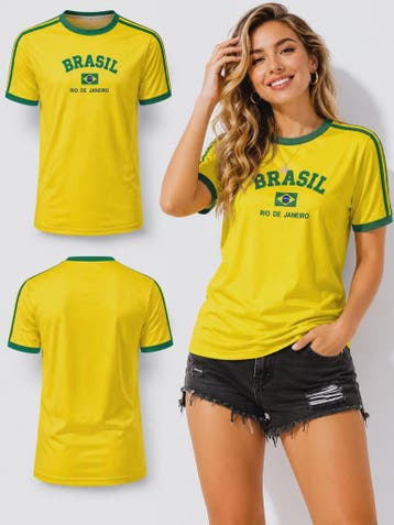 Zomer T-shirt 'Brasil 90s Aesthetic' - Casual Streetwear met, Verzenden, Nieuw