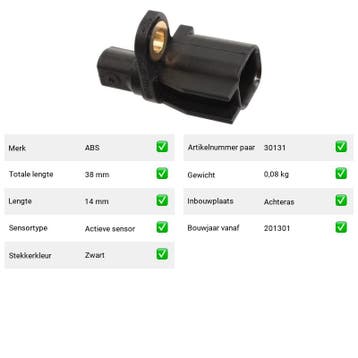 ABS-sensor Volvo C30 D3 (533) Van 2010-10 tot 2012-12 - ABS-, Verzenden, Nieuw, Volvo