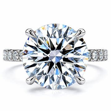 Ring - 18 karaat Witgoud - 5.79ct. tw. Diamant (Lab-grown) -, Nieuw