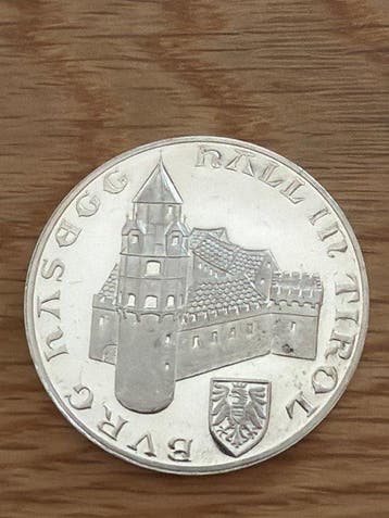 wereld. 1974 Hall in Tirol 27,6g (.900) Silber (Zonder