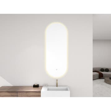 Ovale Spiegel Wiesbaden Lumia met Dimbare LED Verlichting en, Huis en Inrichting, Woonaccessoires | Spiegels, Ophalen of Verzenden