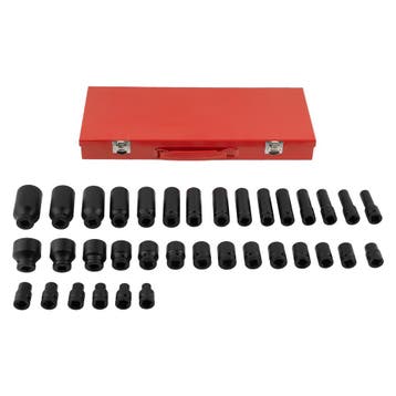 Slagdoppenset 1/2 inch 8-32 mm, 35-delig, chroom-vanadium, Auto diversen, Verzenden, Nieuw