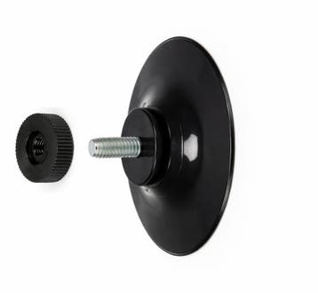 40mm Zwarte Zuignap met Schroefdraad en Zwarte Kartelmoe...