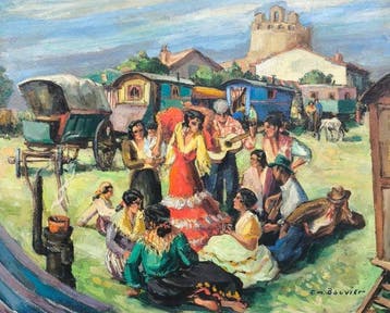E.M. Bouvier (XX) - Campement de gitans aux