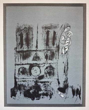 Marc Chagall (1887-1985) - Notre-Dame en gris