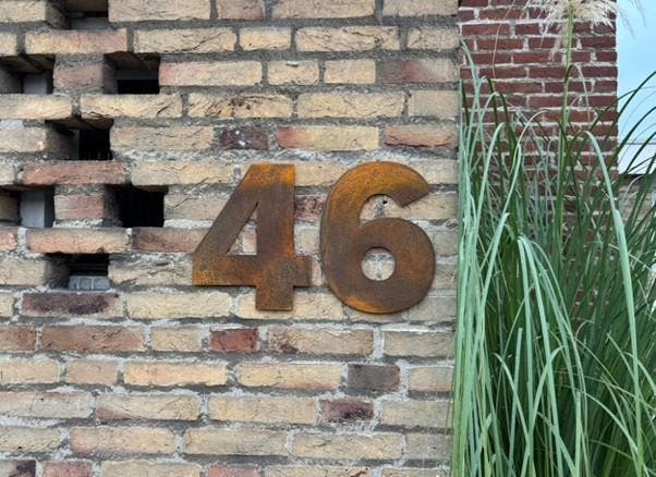 cortenstalen huisnummers, Huis en Inrichting, Woonaccessoires | Wanddecoraties, Nieuw, Verzenden