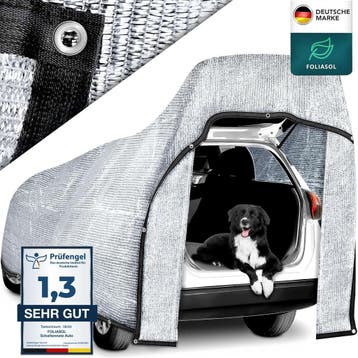 Zonnescherm auto - 4x6 m - aluminium hondennet met ingestans, Verzenden, Zo goed als nieuw