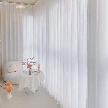 Luxe Witte Voile Gordijnen - Sfeervolle Transparante In Betw, Huis en Inrichting, Stoffering | Gordijnen en Lamellen, Verzenden