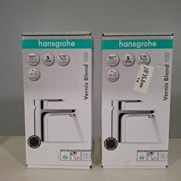 2x Wasbak mengkraan, Hansgrohe, Vernis Blend 100, Nieuw