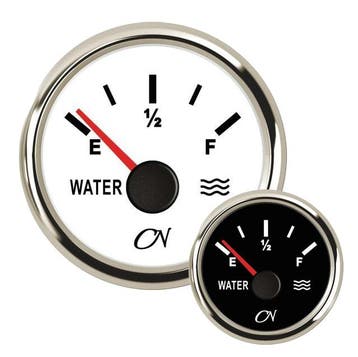 CN Watermeter met Chromen ring Wit of Zwart-Wit, Ophalen of Verzenden, Nieuw