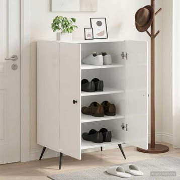vidaXL Schoenenkast BREDA 59,5 x 39,5 x 90 cm Bewerkt hout, Verzenden, Nieuw