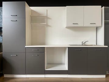 BESTE KOOP! Complete Keukenblok + Werkblad 270x200x60cm !, Enkelwandige keuken, Ophalen of Verzenden, Grijs, Graniet of Steen