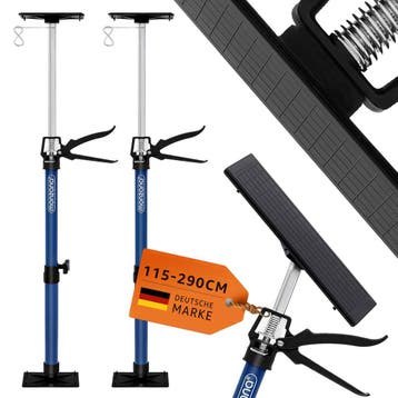 Bouwstempel Set van 2 Blauw Staal 115-290cm 30kg, Verzenden, Nieuw