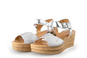 Gabor Sandalen in maat 41 Zilver, Overige kleuren, Verzenden, Gabor, Sandalen of Muiltjes